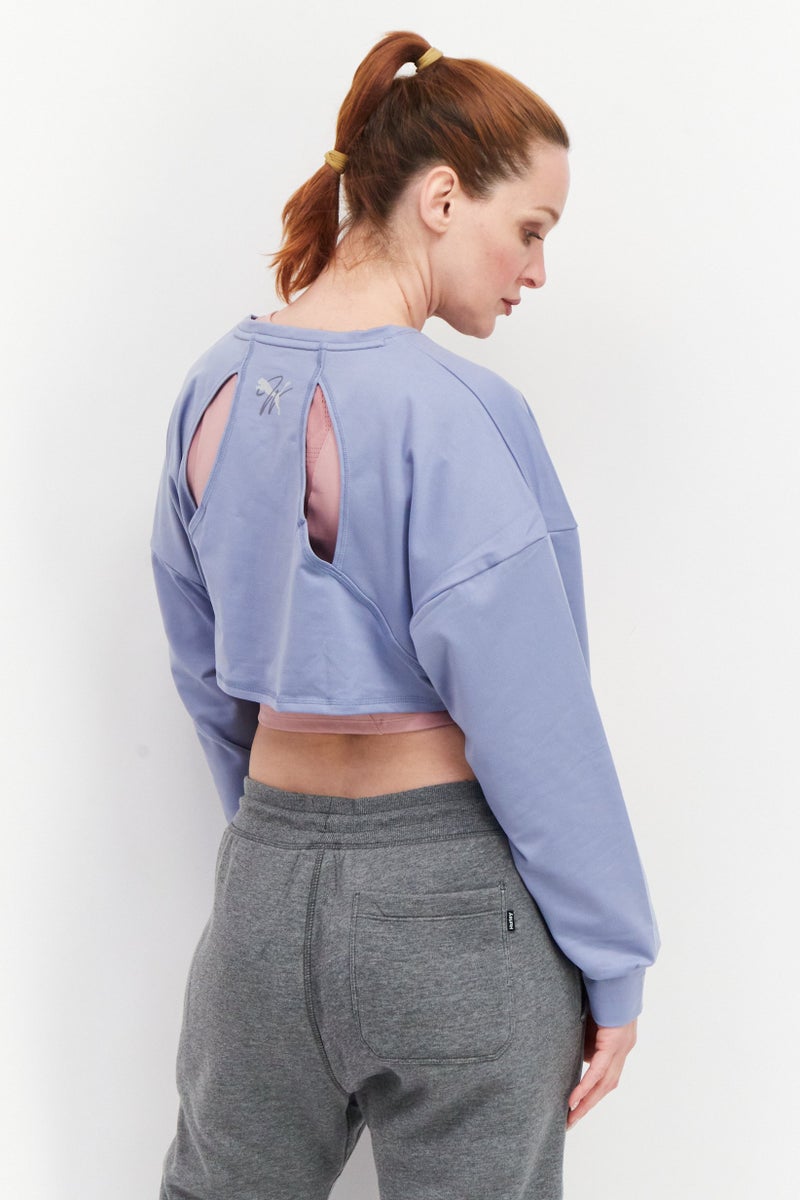 PUMA بلوزة تدريب بأكمام طويلة للنساء، لافندر - Image 2